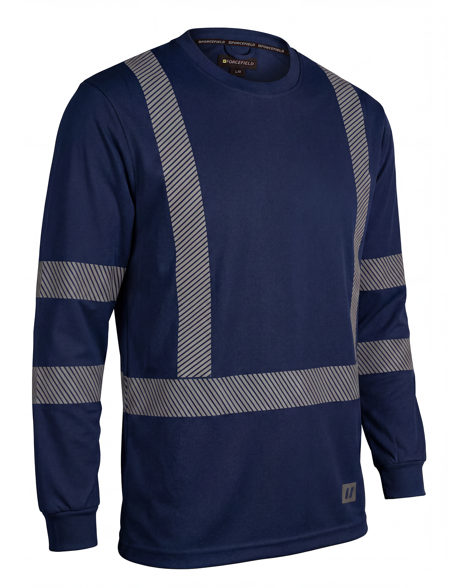 Hi Vis Navy Crewneck Long Sleeve Ultrasoft Technical Tee – Hi Vis