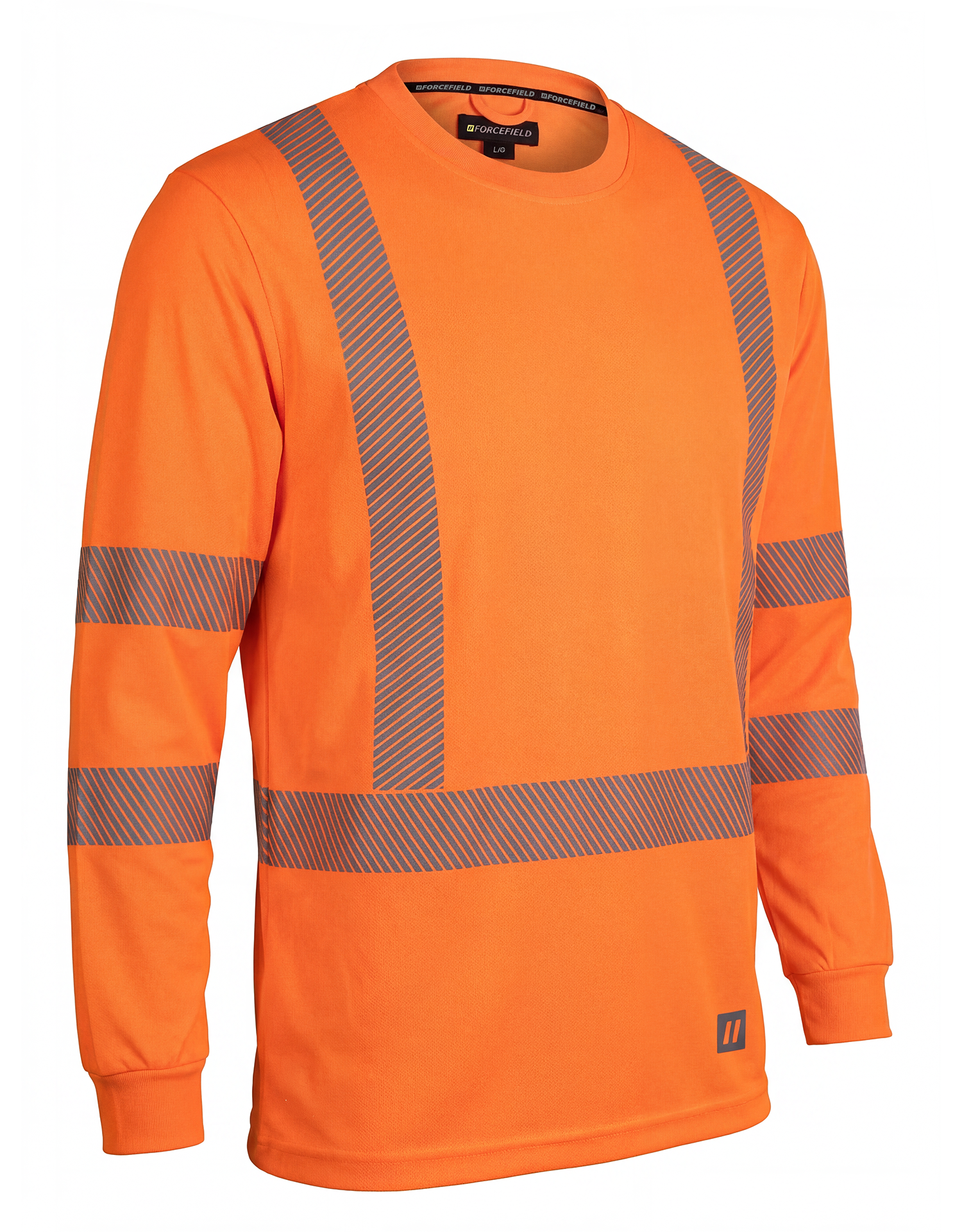 Hi Vis Orange Crewneck Long Sleeve Ultrasoft Technical Tee – Hi