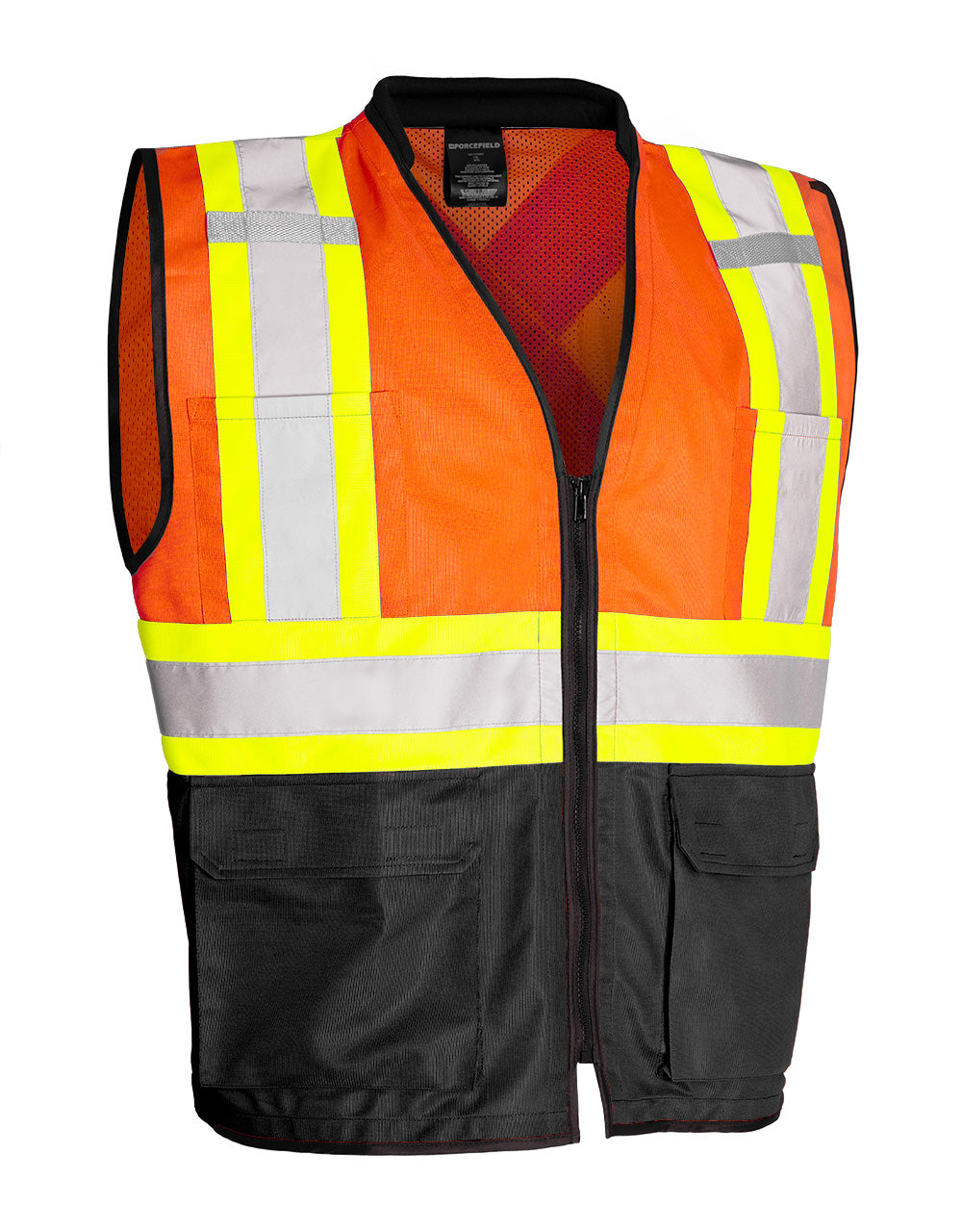 品多く Forcefield Front Zipper with Vest Safety Traffic Vis Hi トップス