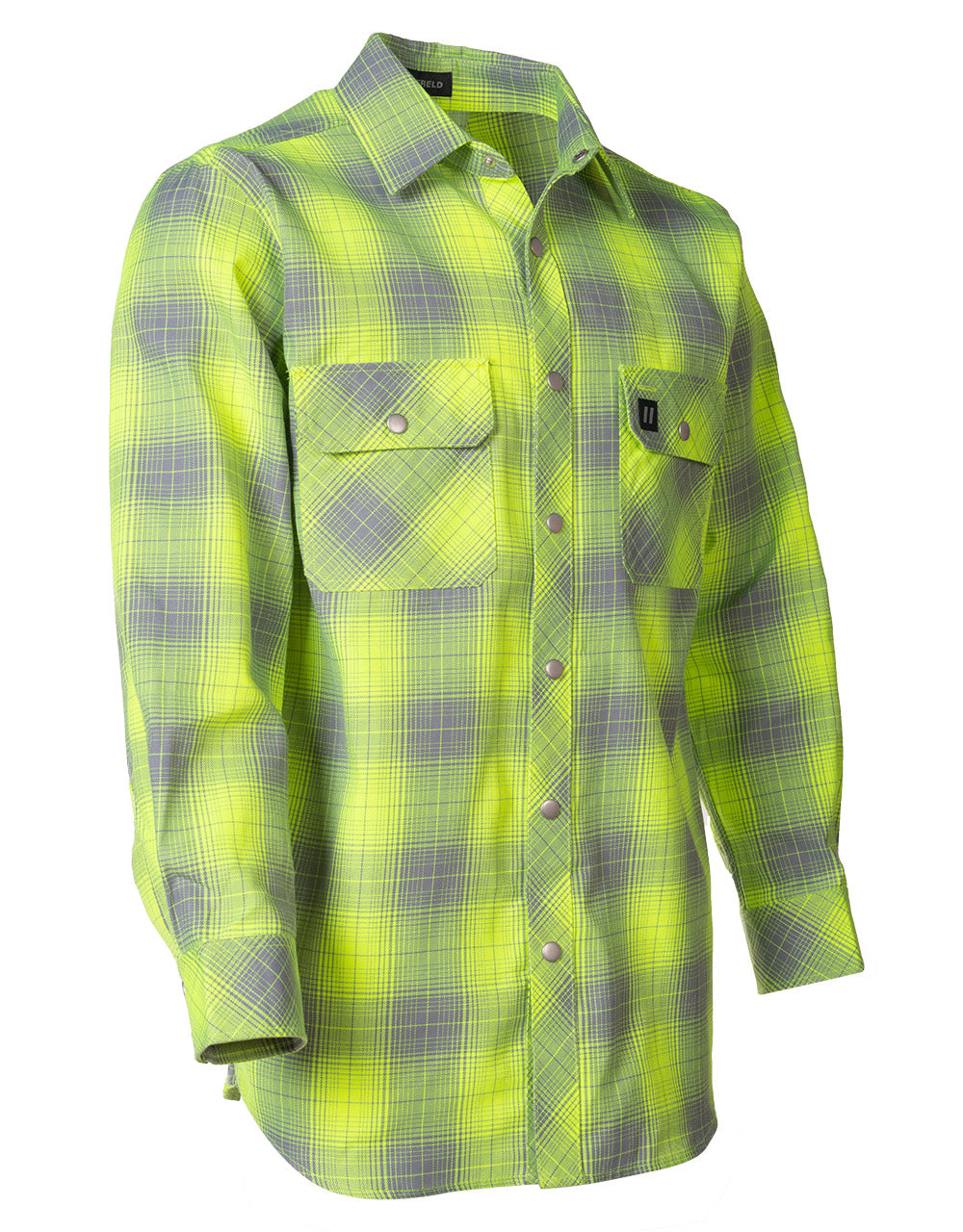 Forcefield Hi Vis Grey Shadow Plaid Unlined Flannel Shirt Hi Vis Safety US Forcefield Hi Vis Grey Shadow Plaid Unlined Flannel Shirt Hi Vis Safety US