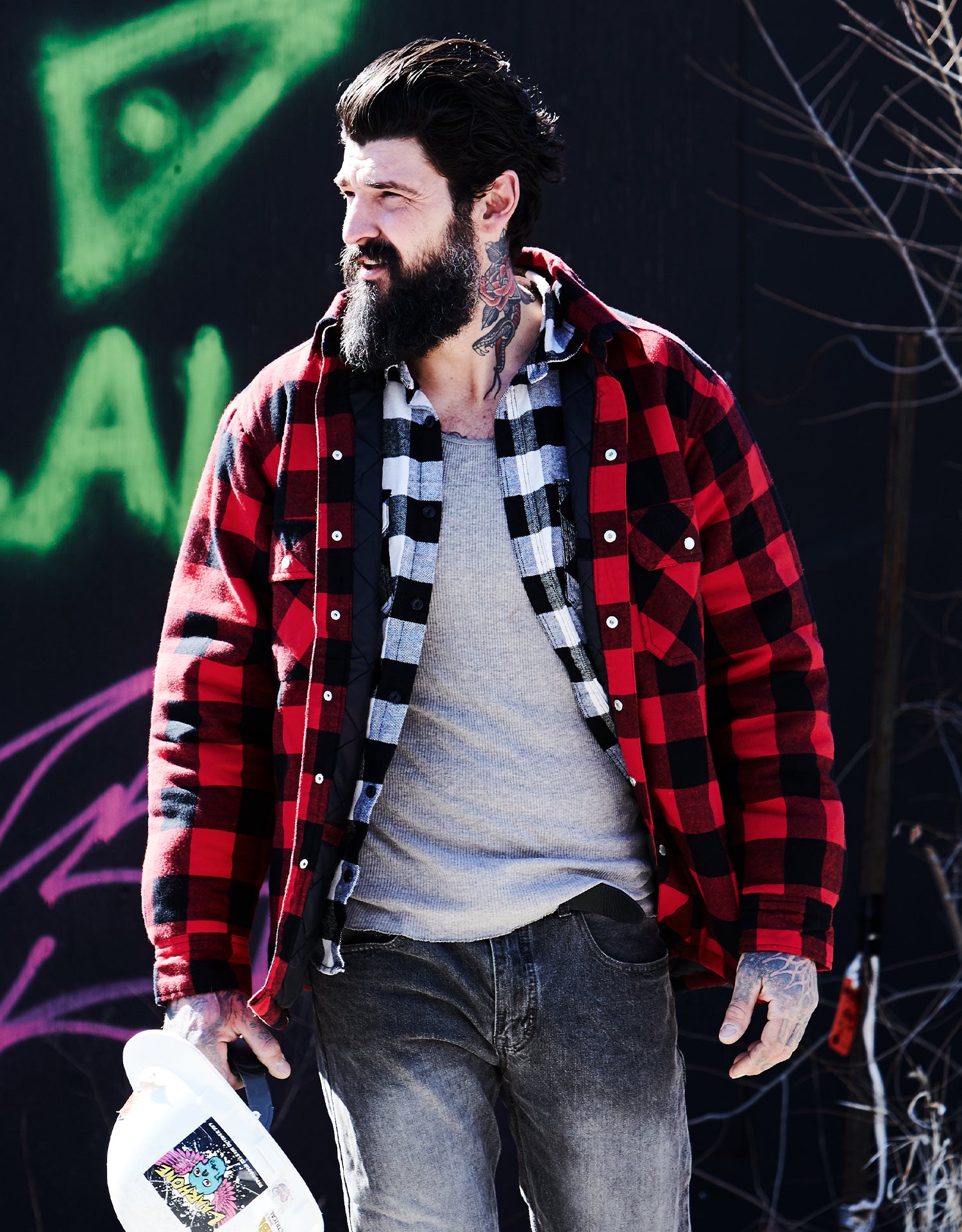 Forcefield Red Buffalo Plaid Quilt-Lined Flannel Shirt Jacket – Hi