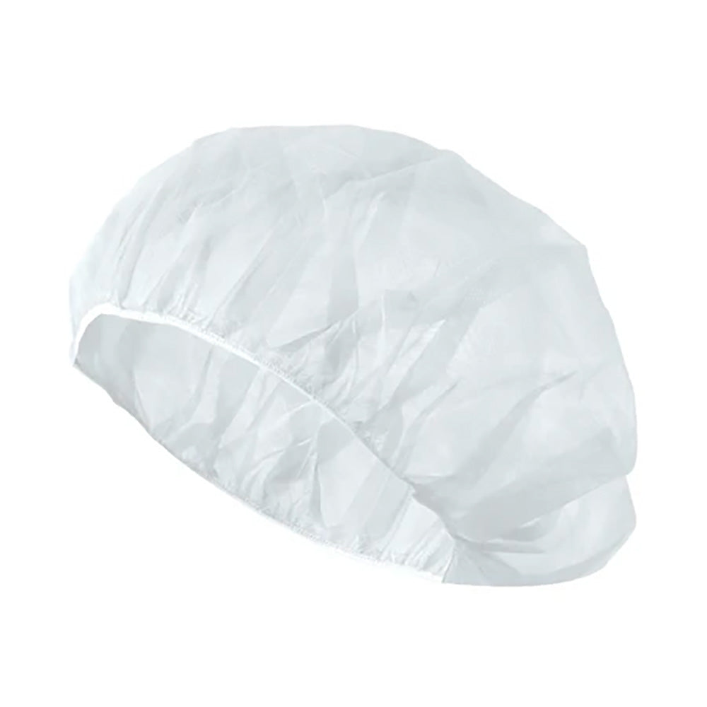 Forcefield Bouffant Caps, White Polypropylene, 100 per bag, 24" / White