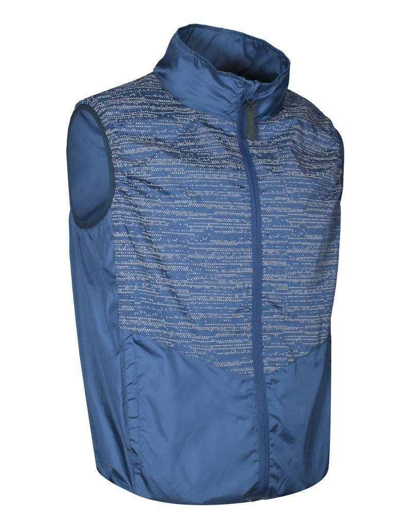 hi viz running gear Forcefield Enhanced Visibility Running Vest Navy / L/XL