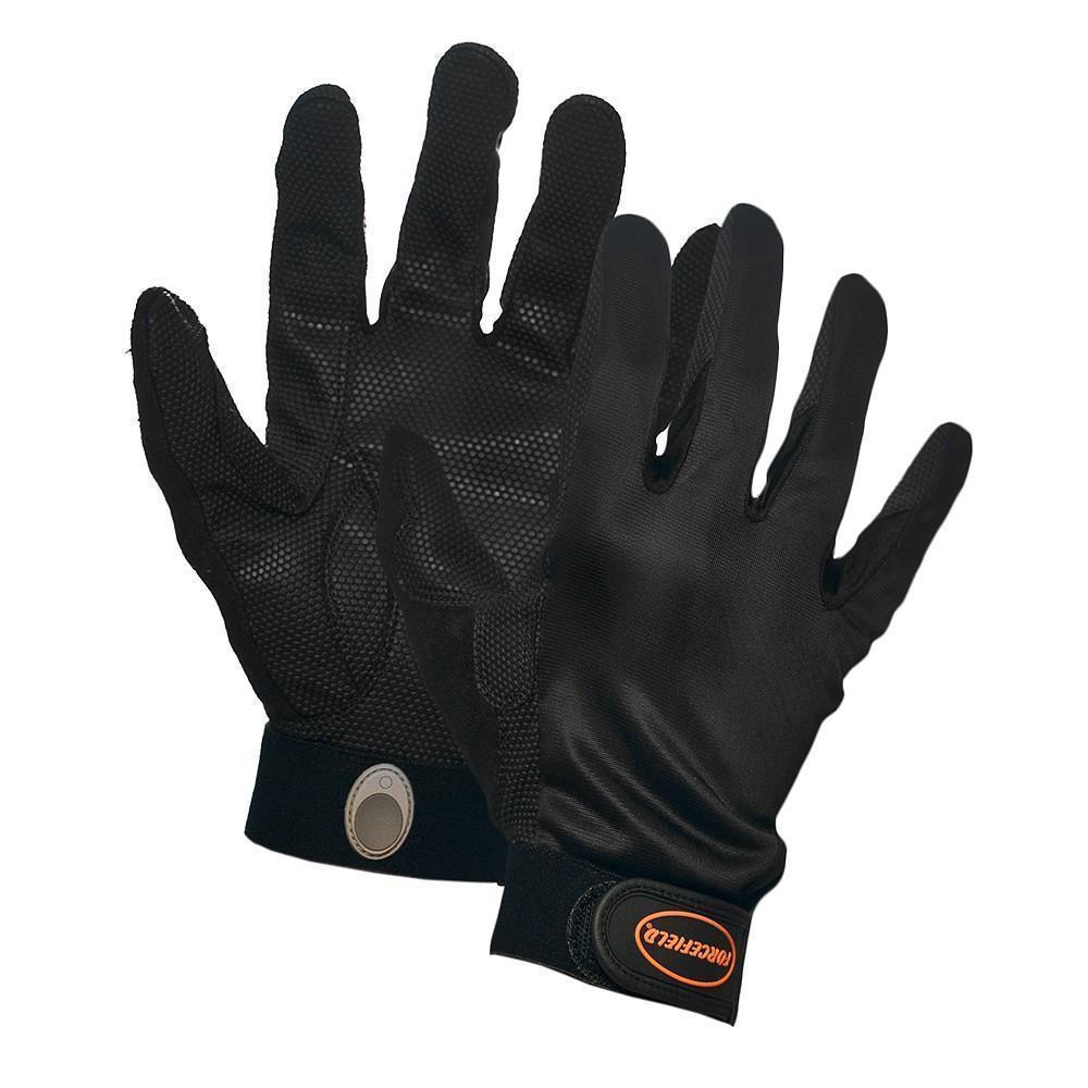 Forcefield Spandex Mechanic's Glove with Pattern Grip, Velcro Wrist