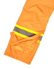 Orange "Torngat" Premium Ripstop 2-In-1 Hi-Vis Safety Suspender Pants