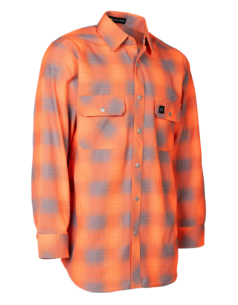 orange checkered dress shirt Fray - Orange & White Check Cotton Dress Shirt