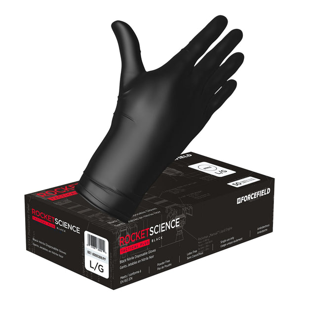 Large TruForce Nitrile Coated Work Gloves - Gray/Black