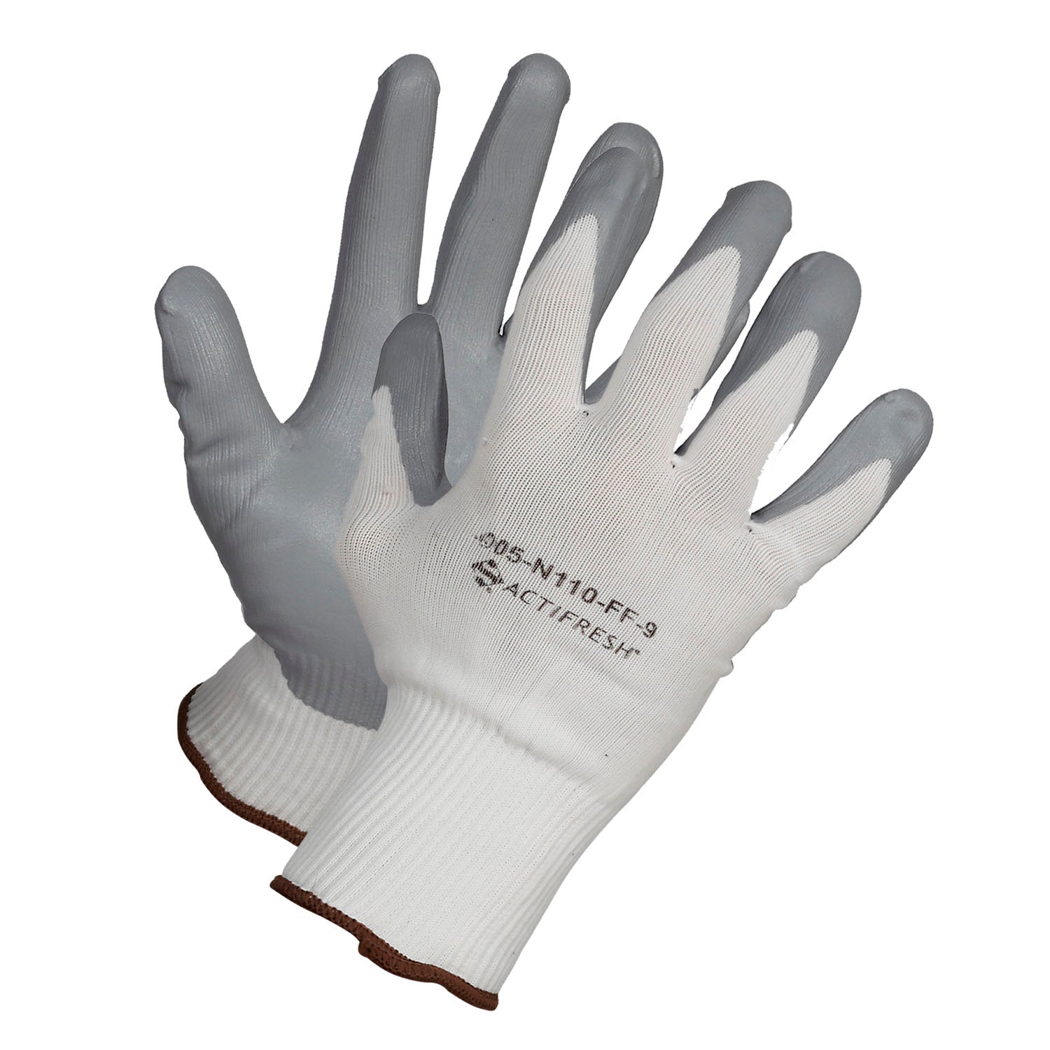 Forcefield Grey Nitrile Foam Coated, Nylon Liner, Light to Medium Duty