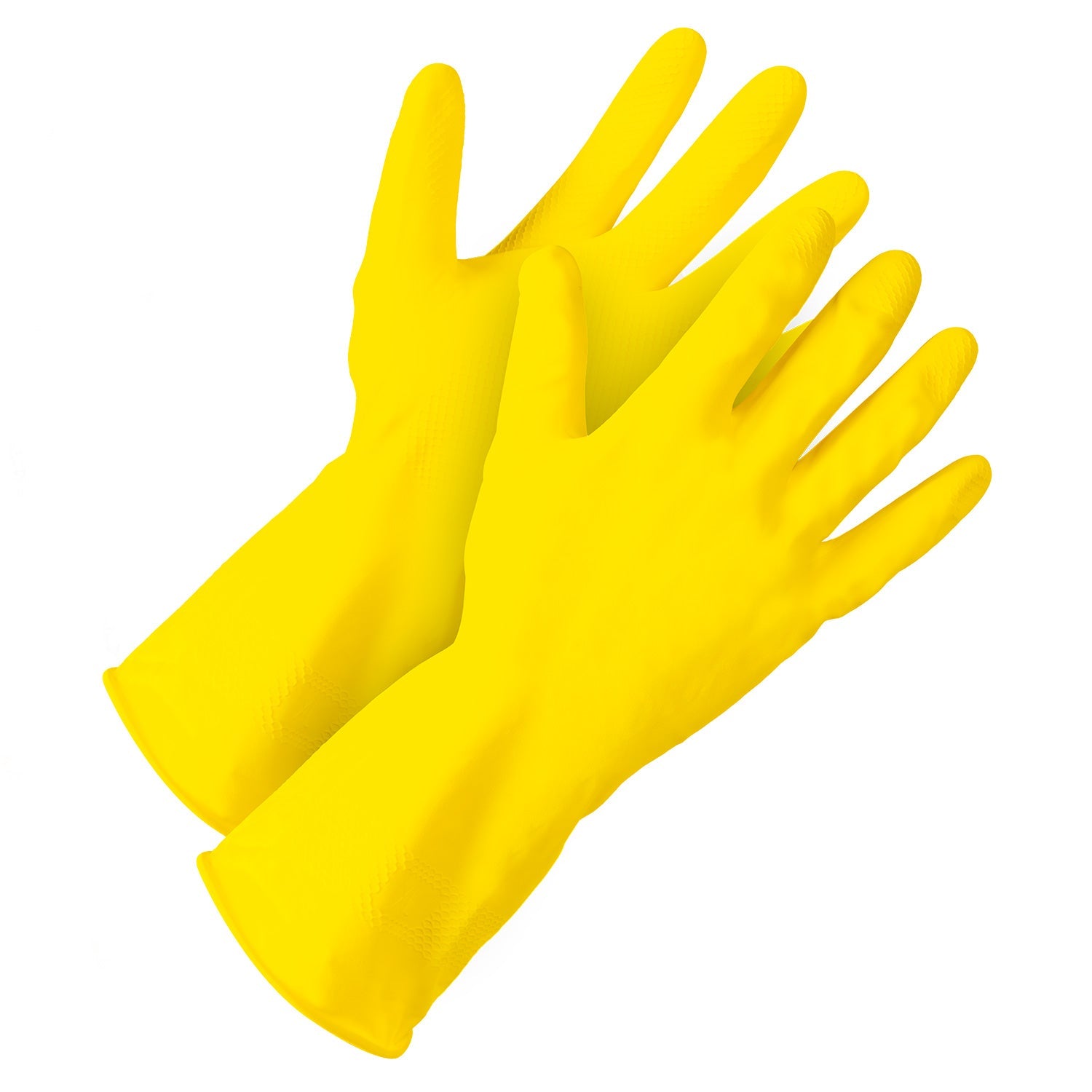 Forcefield Flocklined Latex Dishwashing Style Rubber Gloves