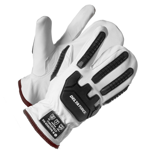 vickers handschuhe Forcefield Leather Impact Winter One Finger Mitts with Cut and TPR Pro – Hi Vis Safety US