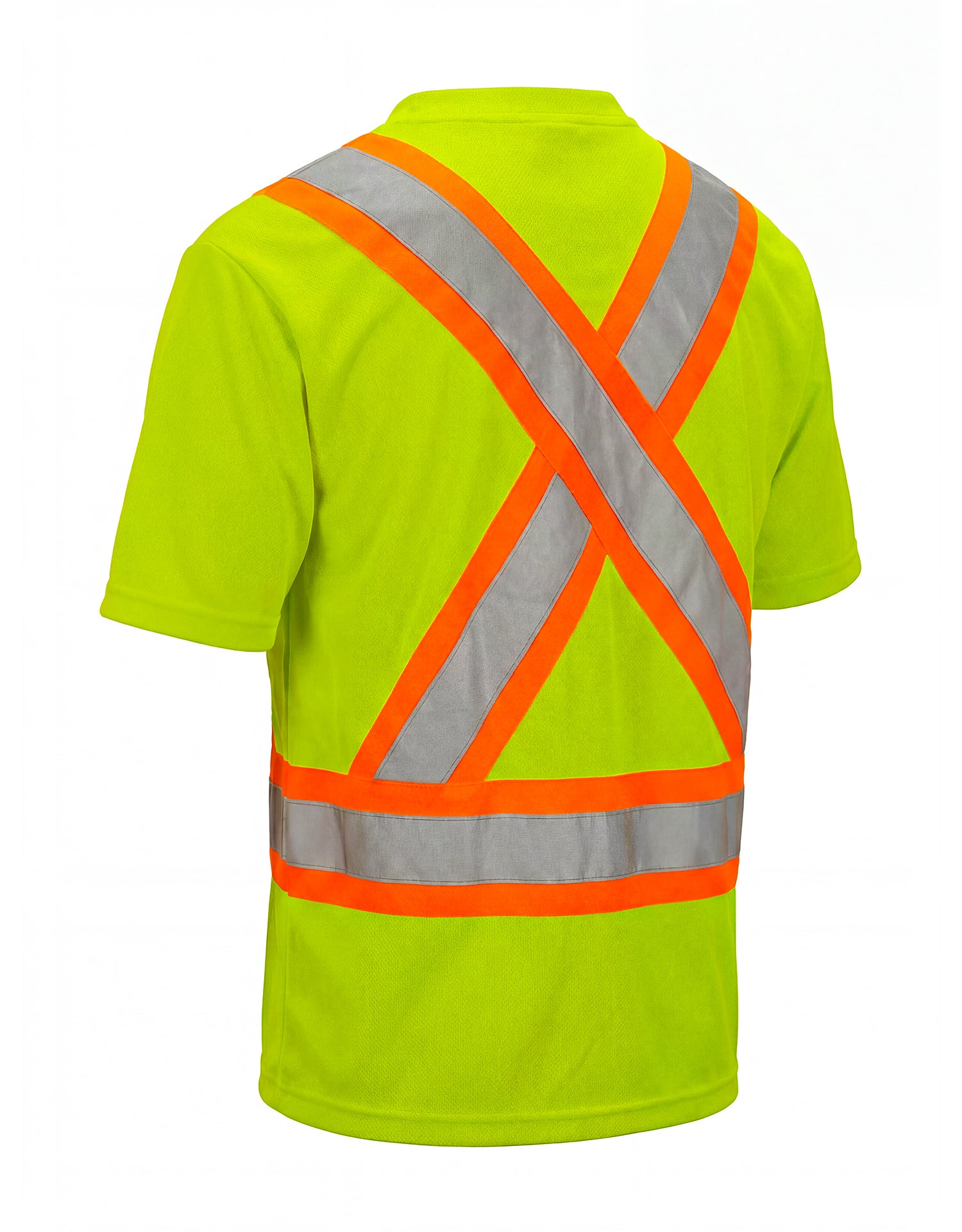 Forcefield Hi Vis V-Neck Short Sleeve Safety Tee Shirt – Hi Vis