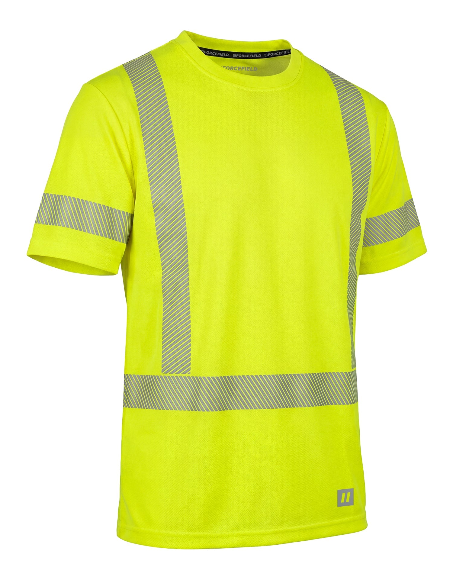 Hi Vis Coolknit™ Lime Crewneck Short Sleeve Segmented Cooling T-Shirt