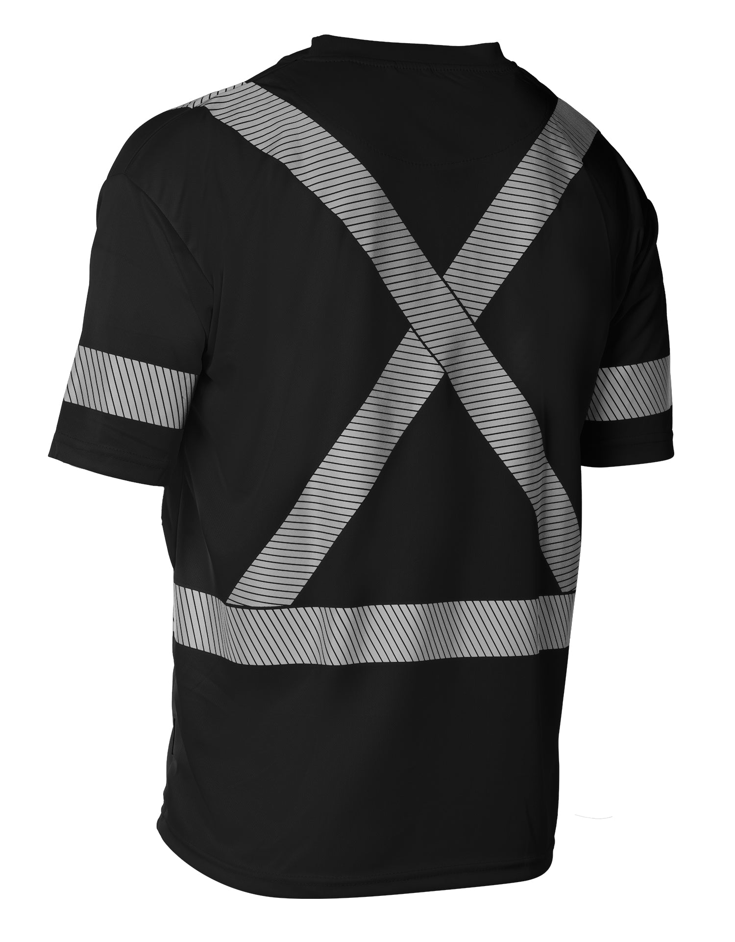 Hi Vis Black Crew Neck Short Sleeve Ultrasoft Technical Tee
