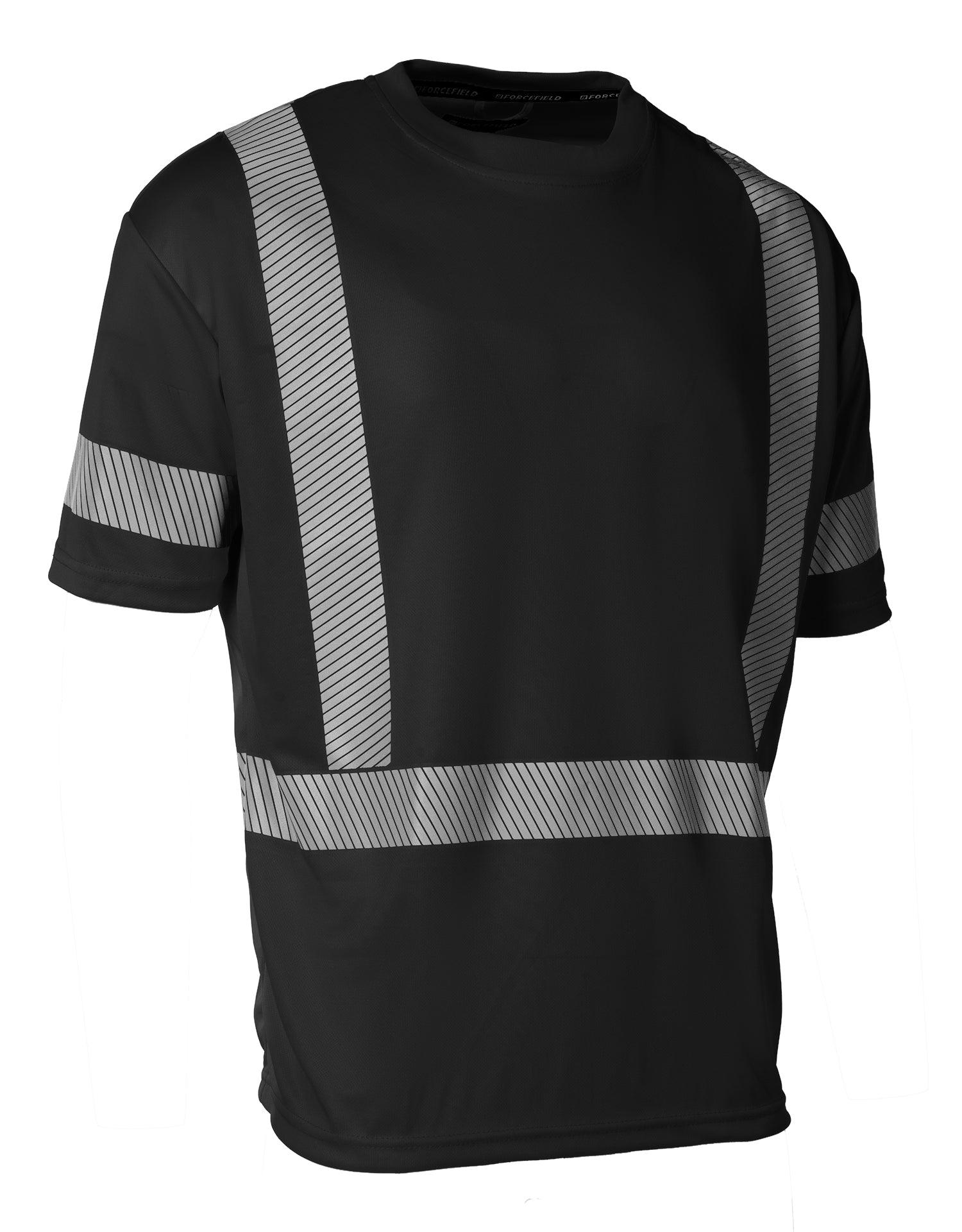 Hi Vis Black Crew Neck Short Sleeve Ultrasoft Technical Tee