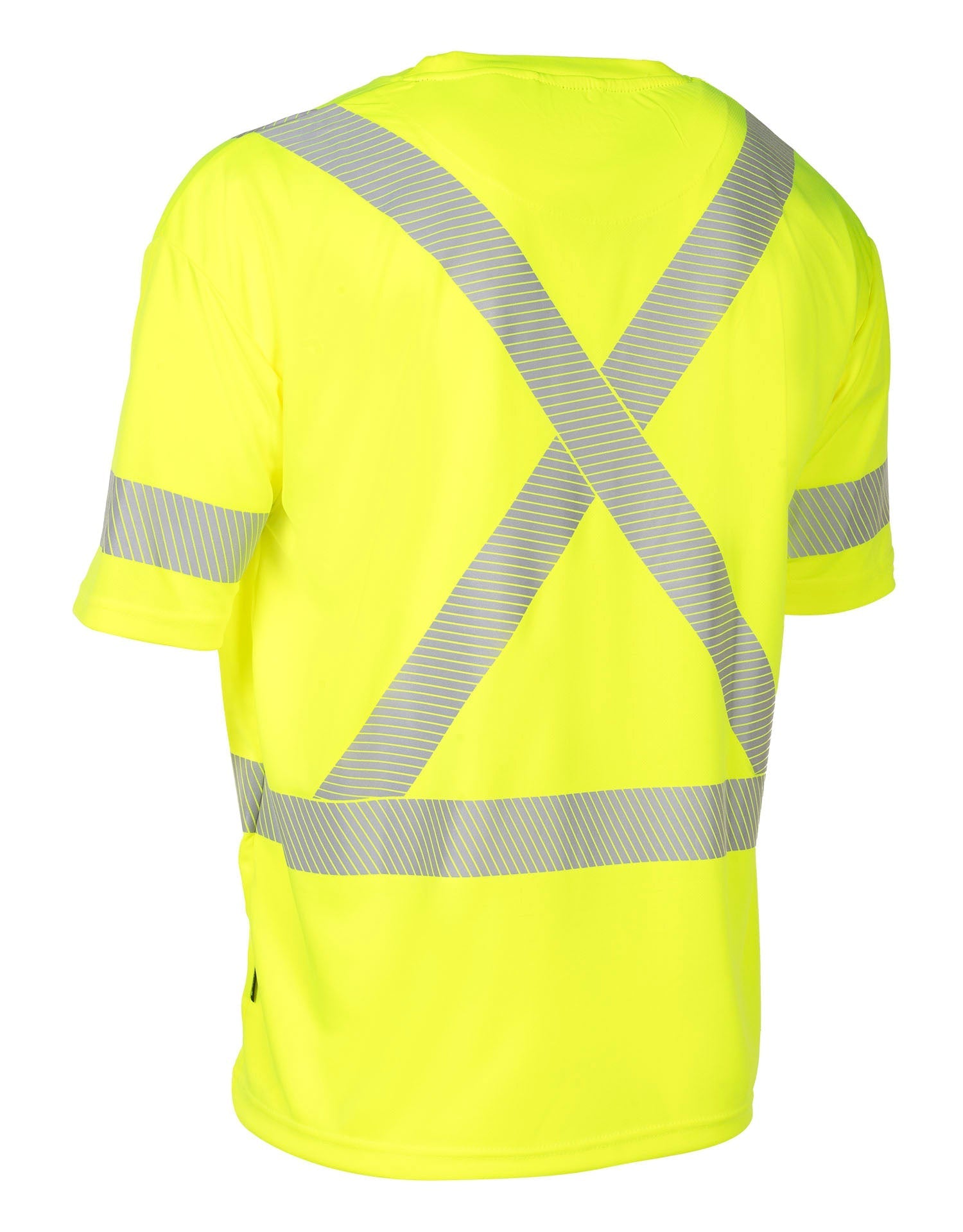 Forcefield Hi Vis Lime Crew Neck Short Sleeve Ultrasoft Technical Tee