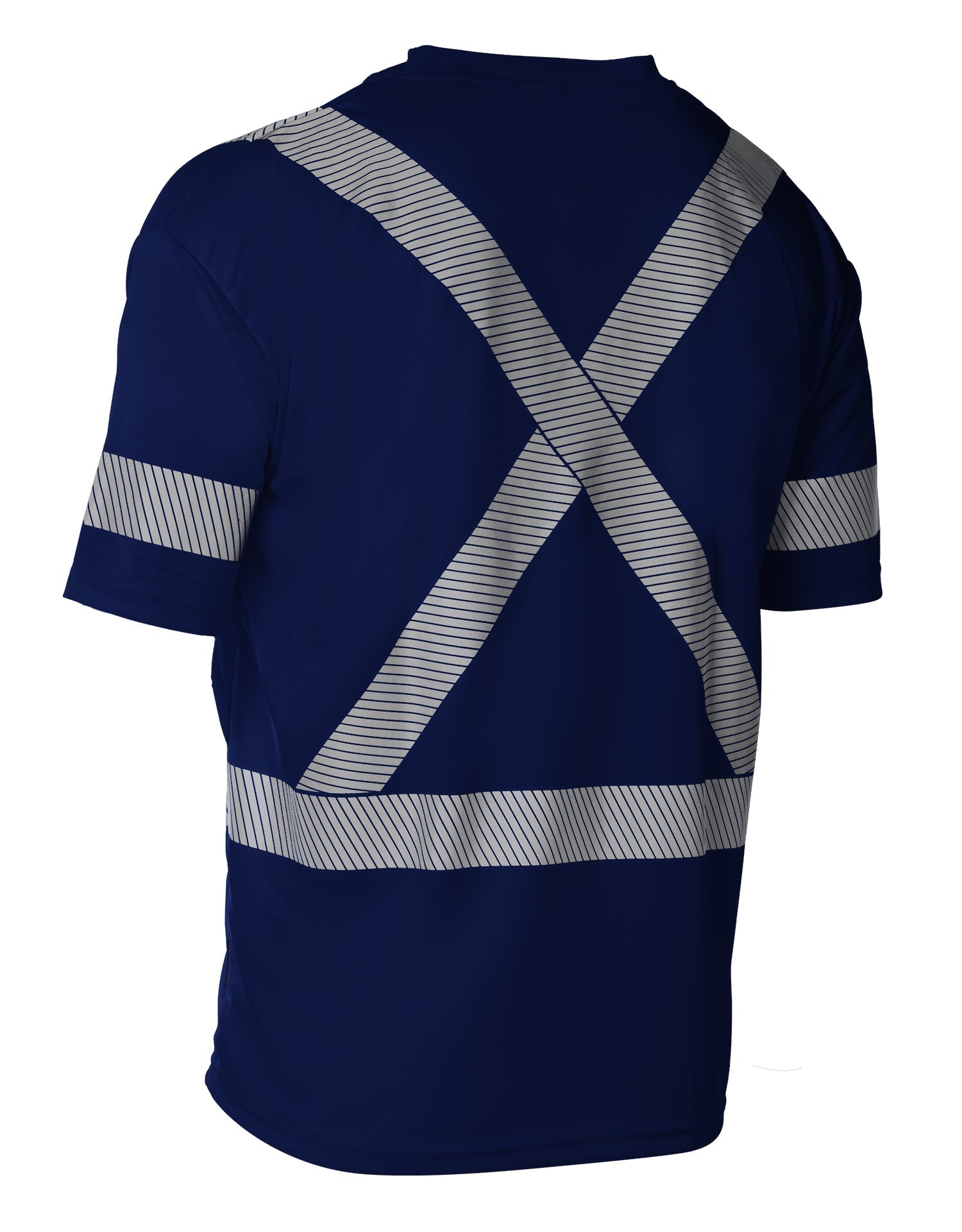 Hi Vis Navy Crew Neck Short Sleeve Ultrasoft Technical Tee