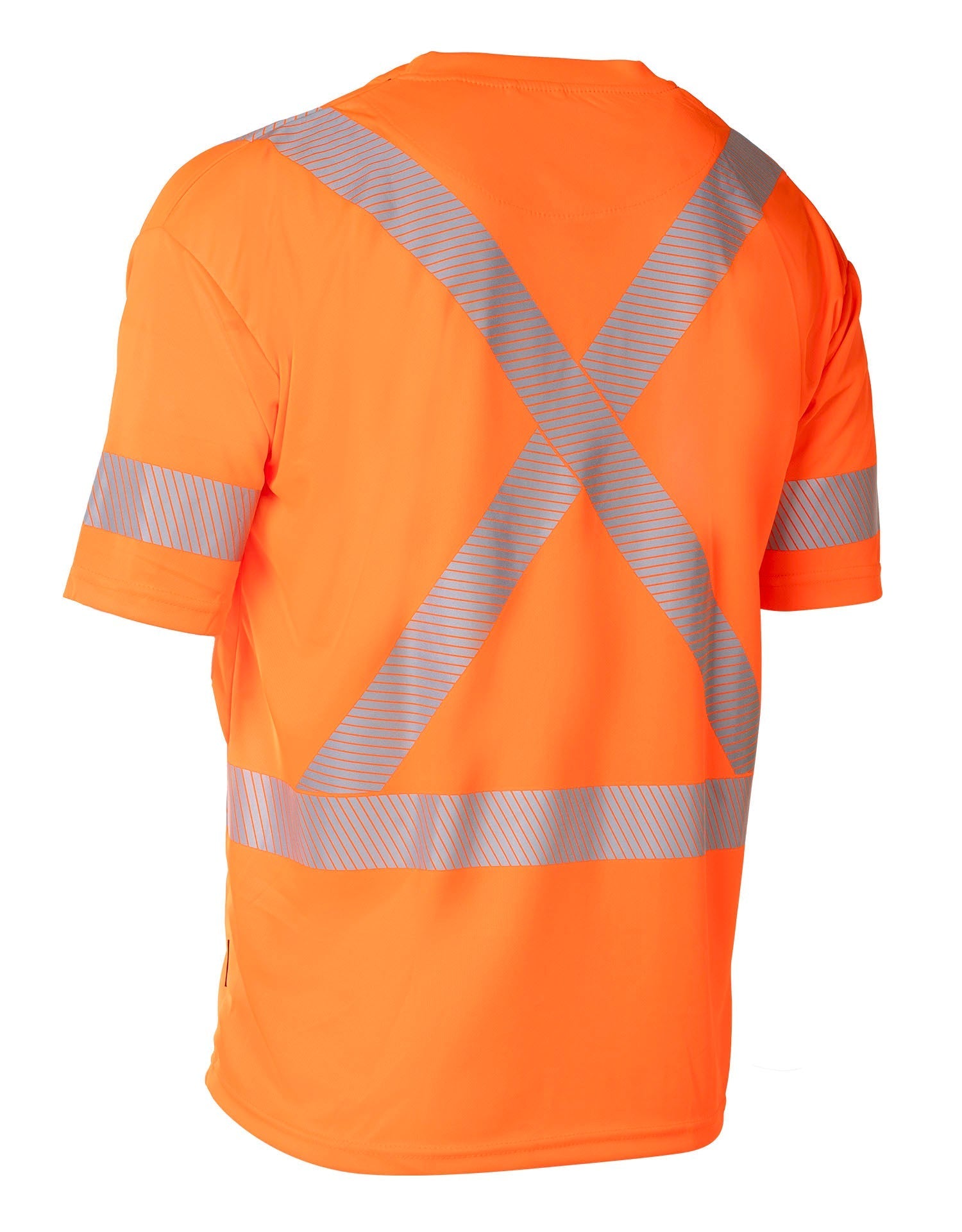 Forcefield Hi Vis Orange Crew Neck Short Sleeve Ultrasoft Technical Tee