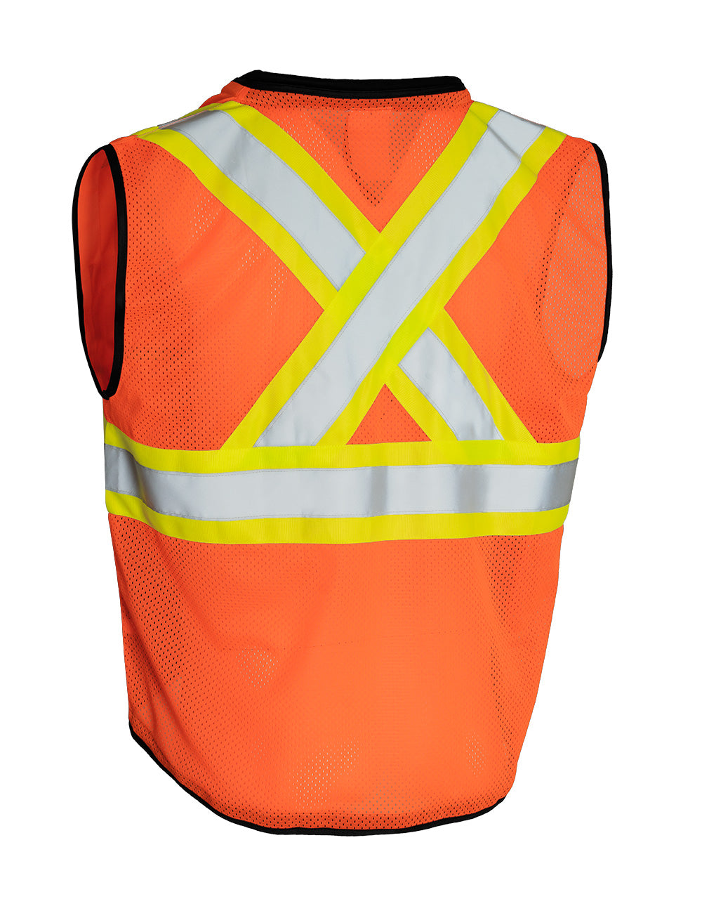 Forcefield Hi Vis Traffic Safety Vest with Zipper Front