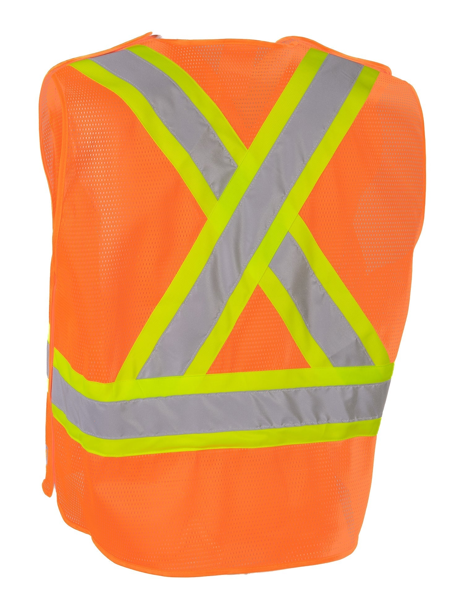 Lightweight Polyester Mesh Safety Vest with 5-Point Tear-Away