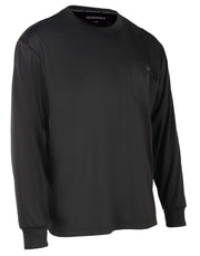 Hi-Vis Antimicrobial Long Sleeve Crew Neck Shirt with UV Protection and Mosquito Guard