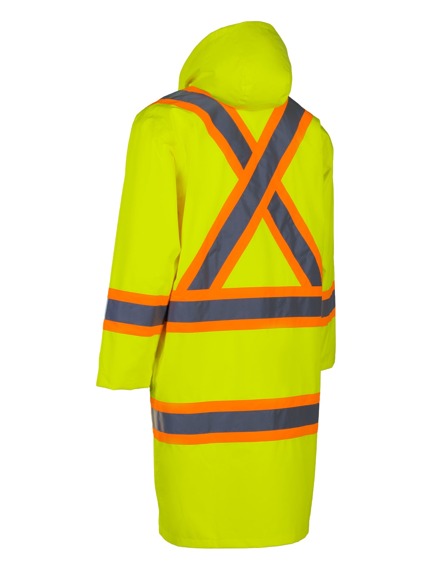 Forcefield Hi Vis Waterproof Long Rain Coat – Hi Vis Safety US