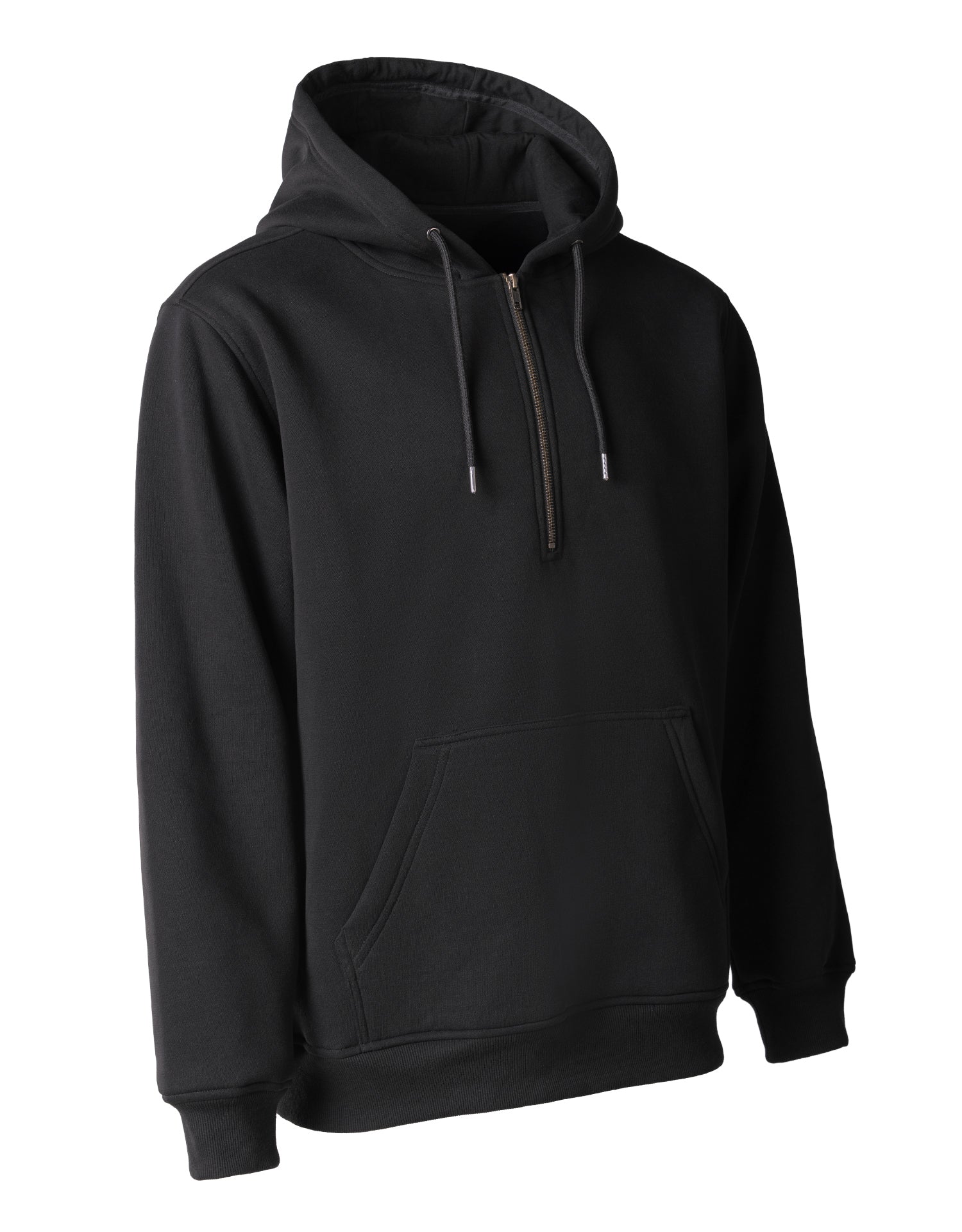 Pullover Cotton Blend Fleece Half-Zip Hoodie