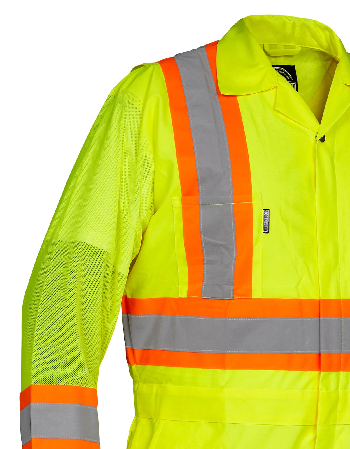 Forcefield Hi Vis Safety Flagger's Coverall, Unlined