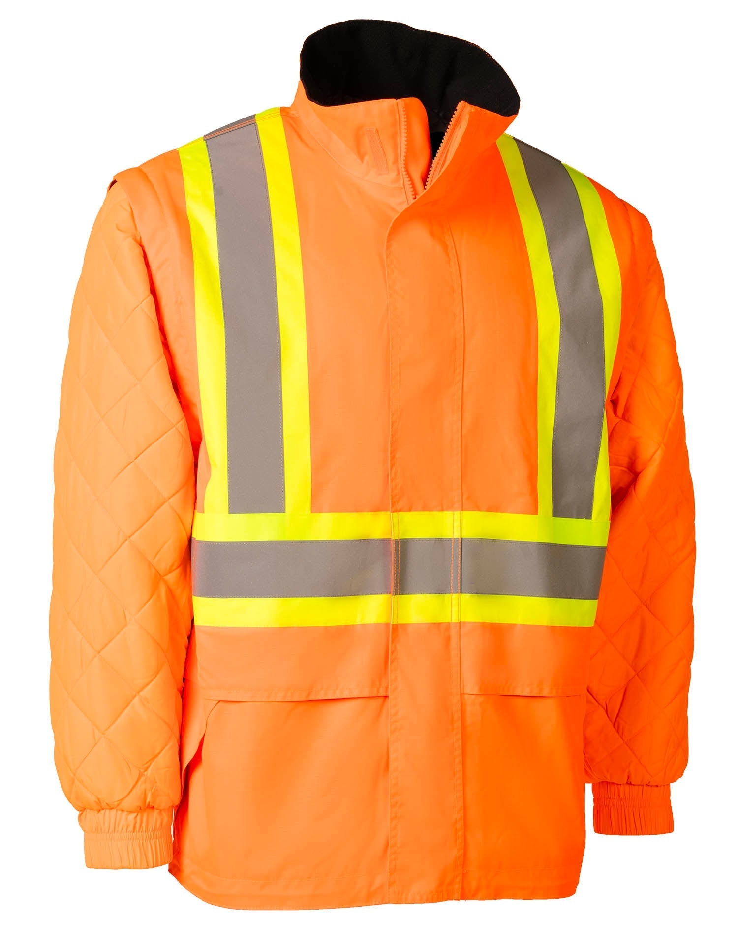 Forcefield Orange "Torngat" Premium Ripstop 4-in-1 Hi-Vis Safety Parka