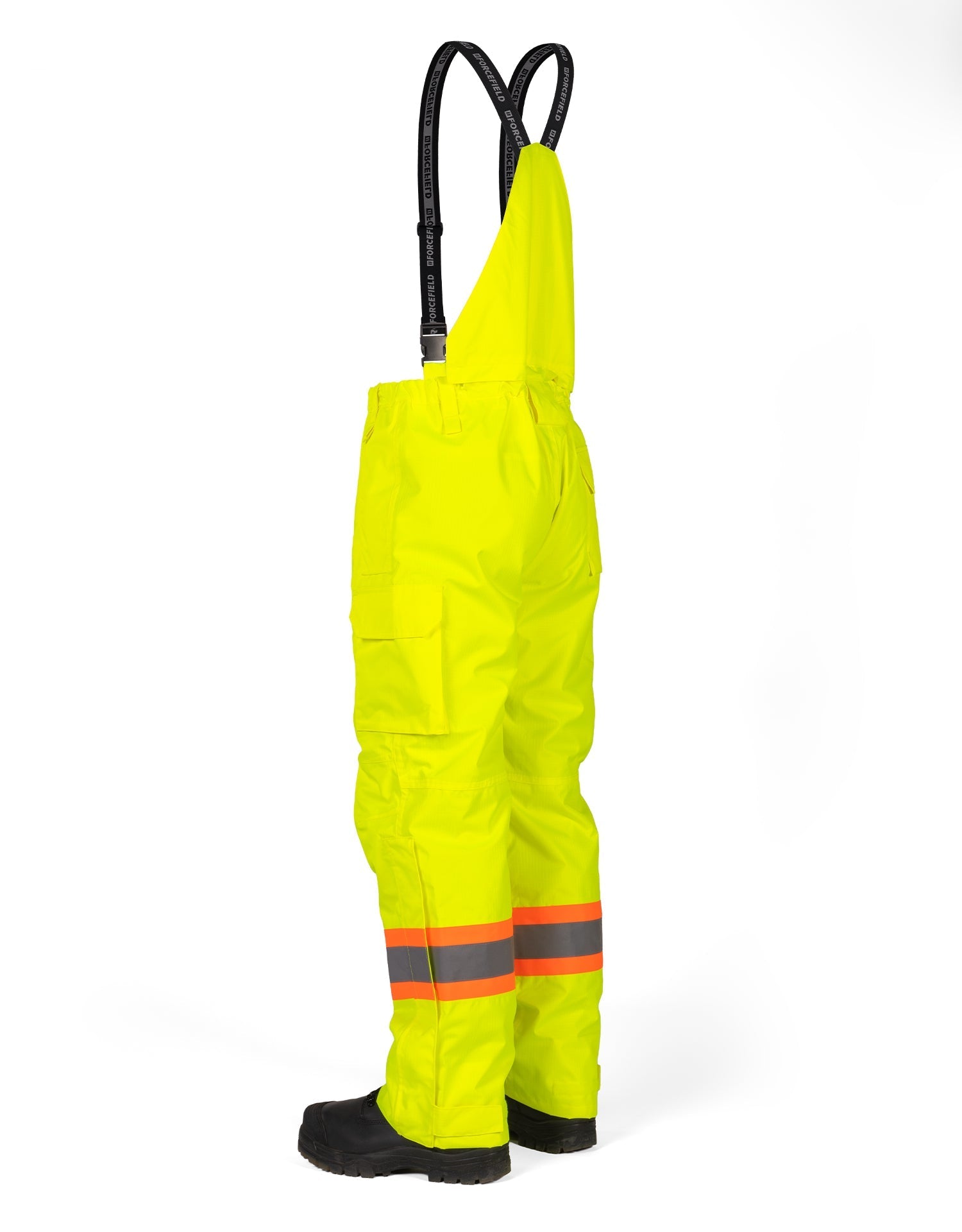 Forcefield Hi-Vis Lime Flame-Resistant (FR) Ripstop Light Weight Bib Pants