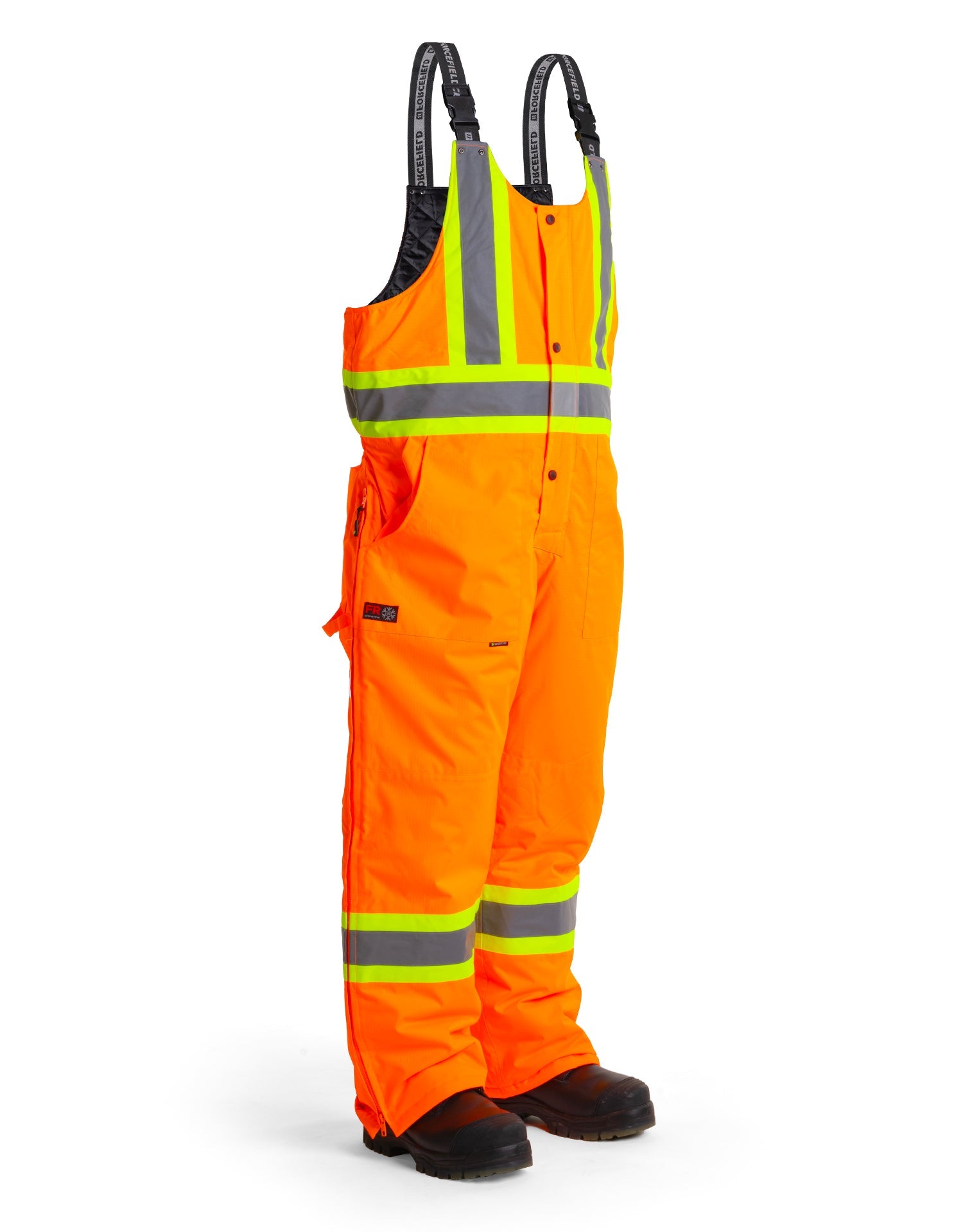 Hi-Vis Flame-Resistant (FR)   Ripstop Heavy Weight Lined Bib Pants