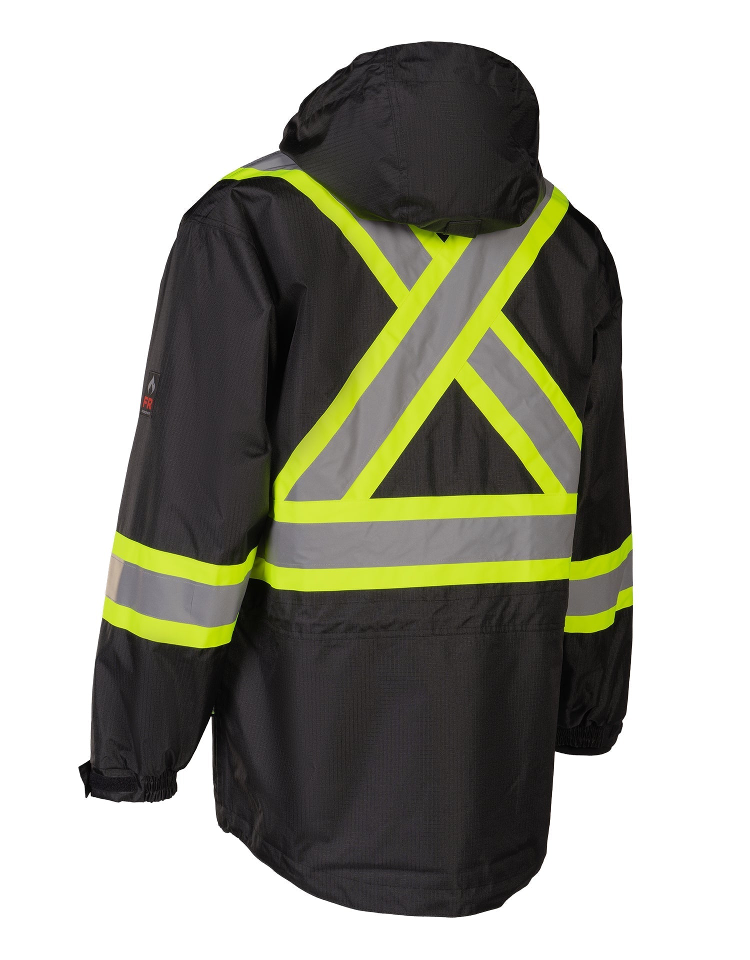 Forcefield Hi-Vis Black Flame-Resistant (FR) Ripstop Light Weight Jacket
