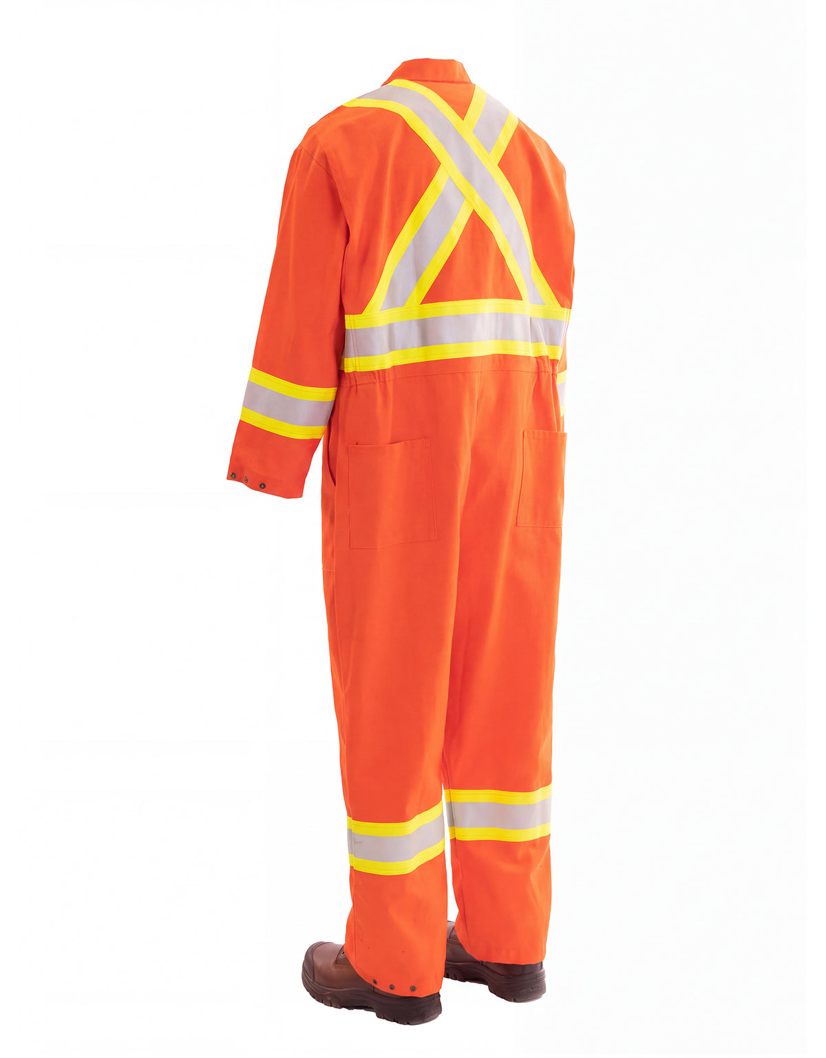Forcefield Orange FR Treated 100% Cotton Coverall with Reflective Tape