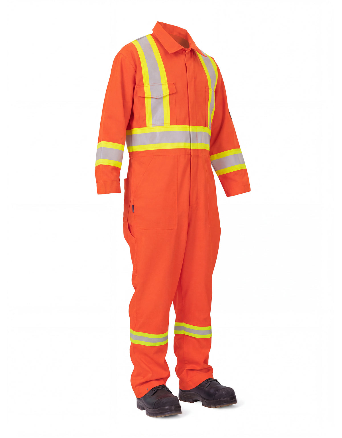 Forcefield Orange FR Treated 100% Cotton Coverall with Reflective Tape