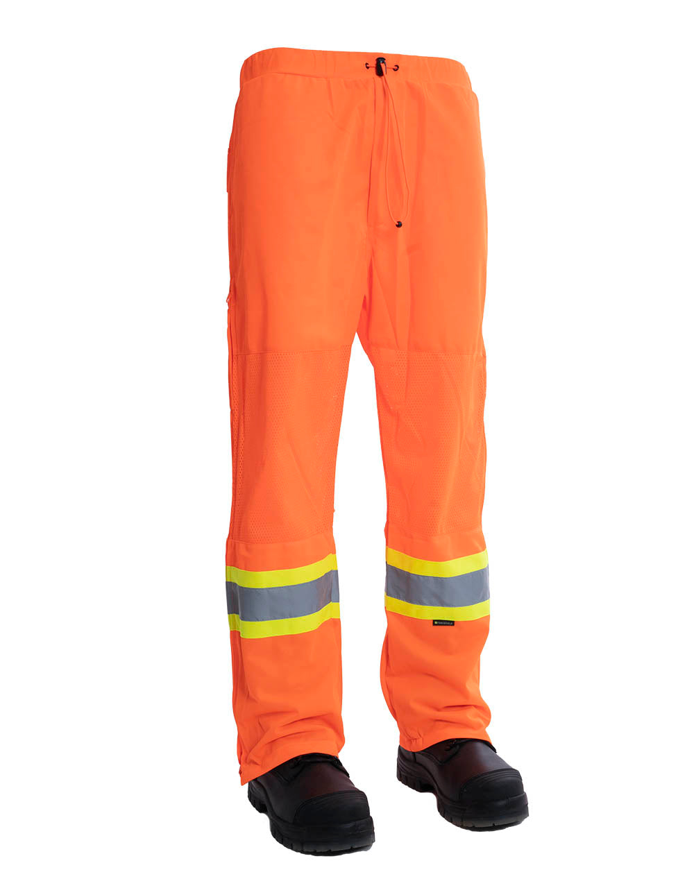 Forcefield Hi Vis Safety Tricot Traffic Pants with Vented Legs and Ela