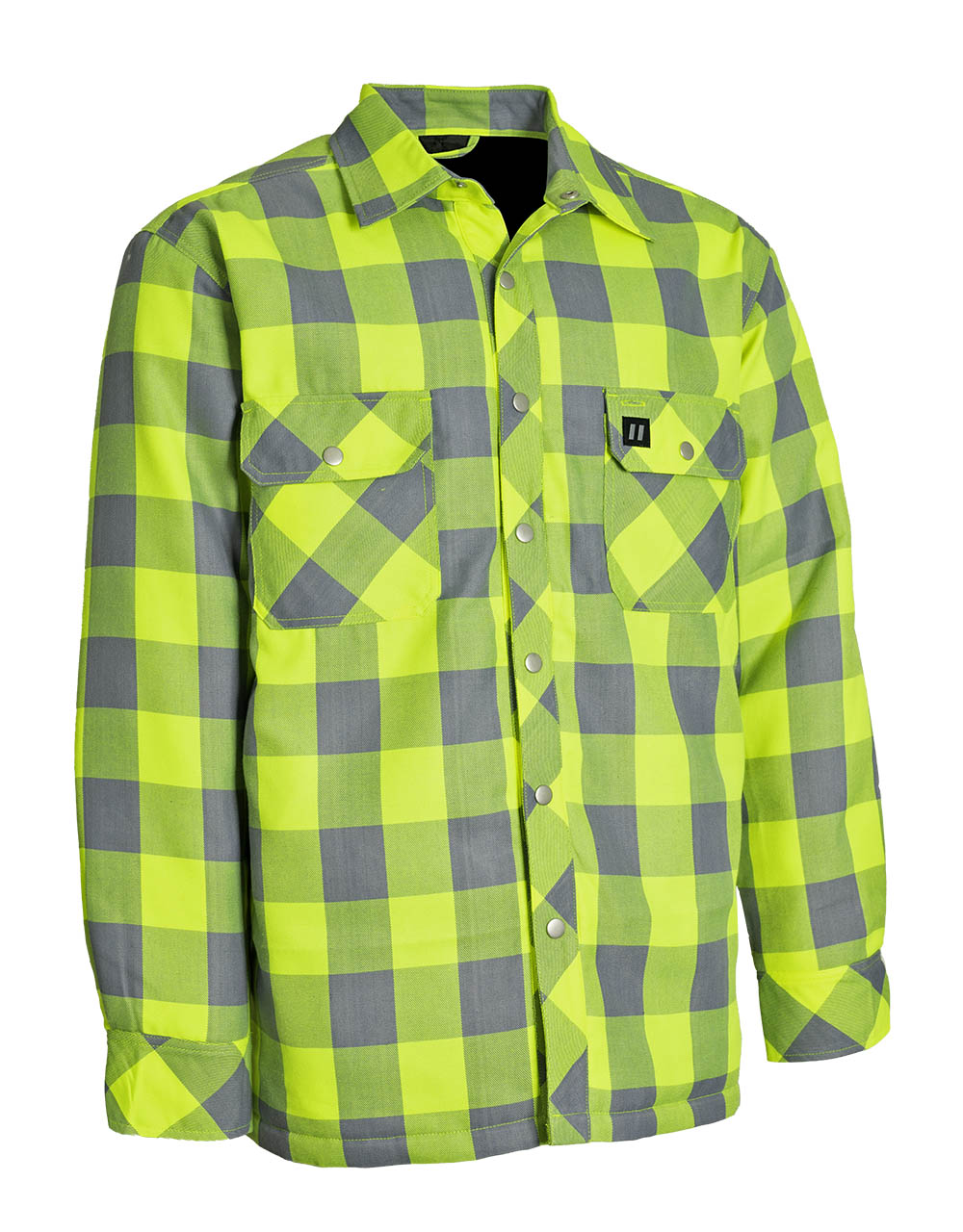 Forcefield Hi Vis Buffalo Plaid Quilt-Lined Flannel Shirt Jacket
