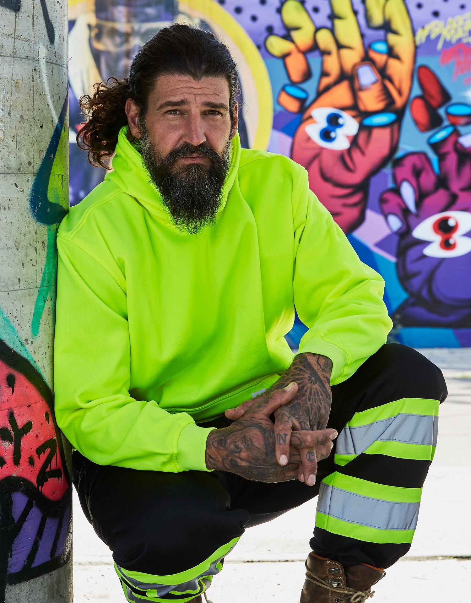 Forcefield Hi Vis Deluxe Pullover Hi Vis Hoodie