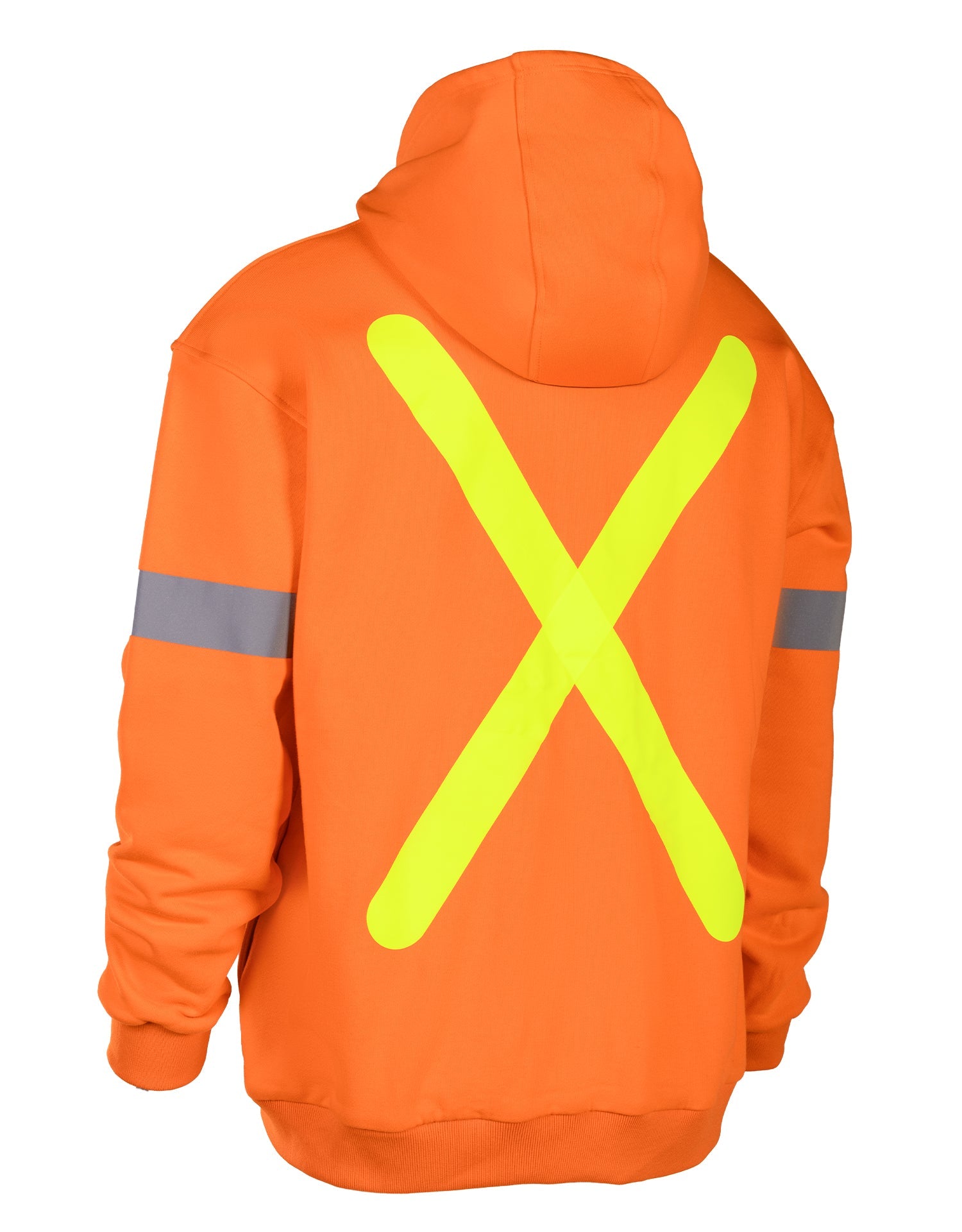 Forcefield Retro Safety Cotton Hoodie With Reflective Arm Striping