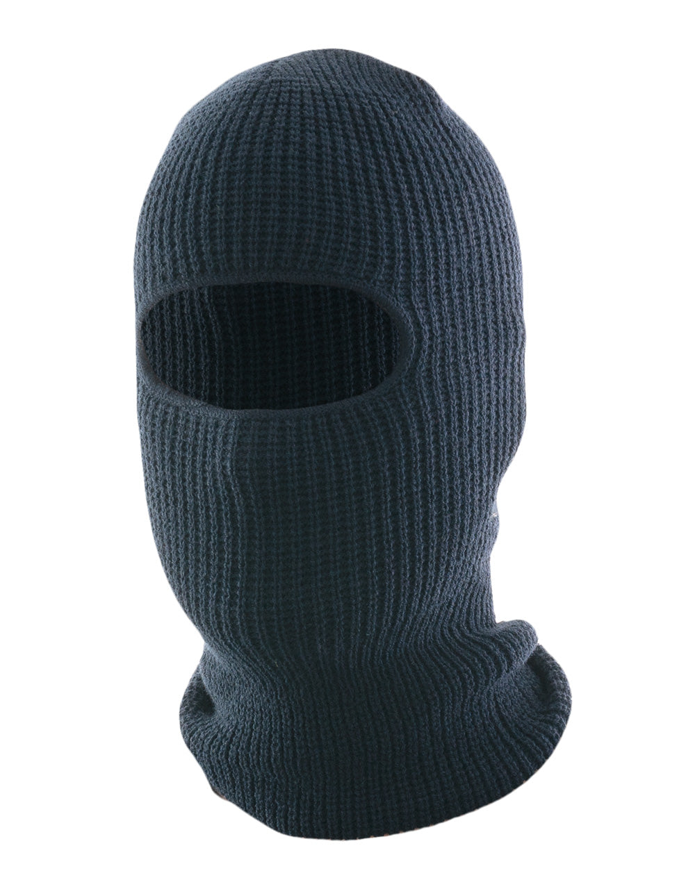 Navy Knitted Acrylic Balaclava, one opening