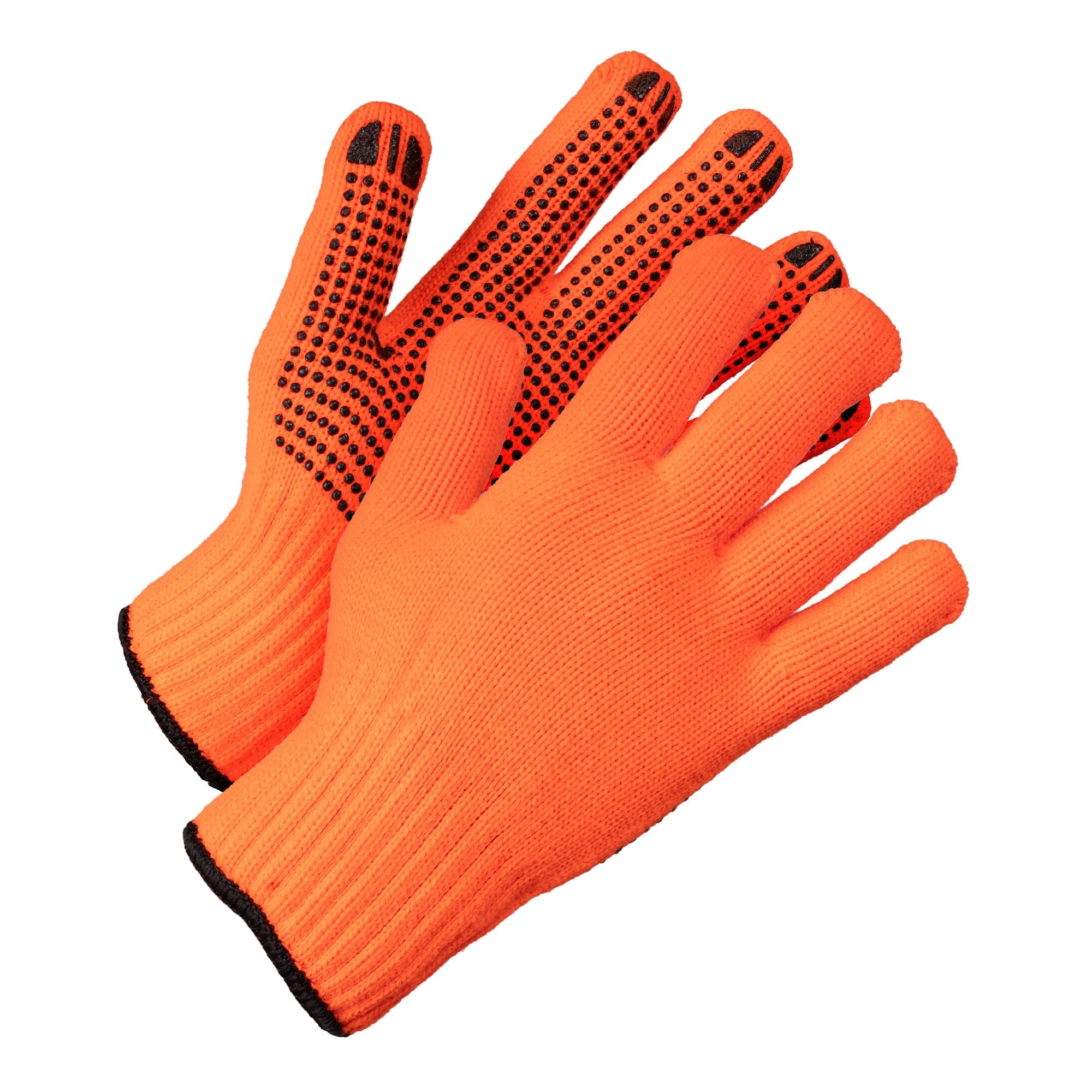 Forcefield Hi Vis Dotted Grip Knit Work Gloves