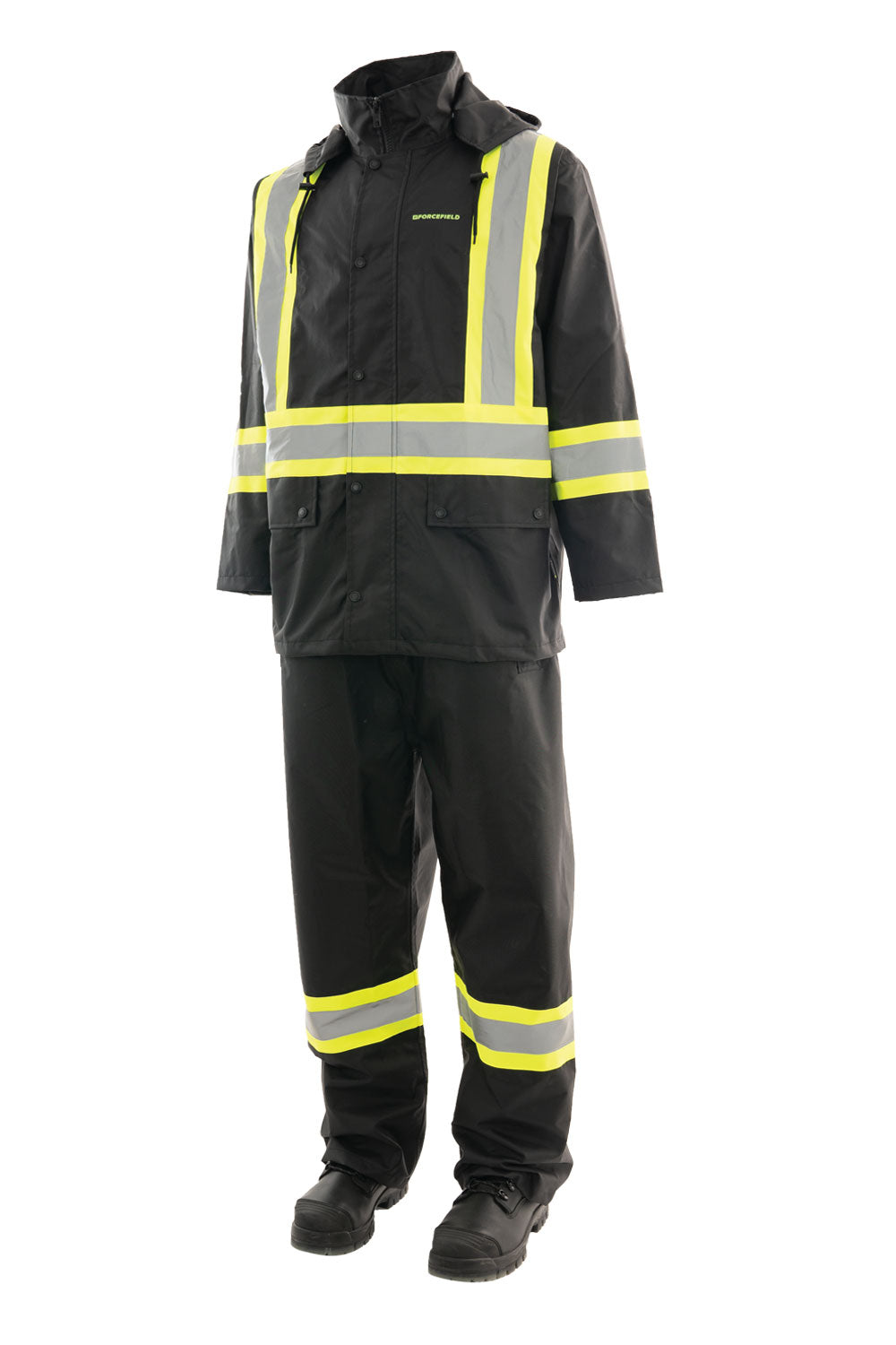Forcefield Hi Vis 3 Piece Rain Suit – Hi Vis Safety US
