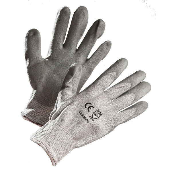 fipp handschuhe Forcefield Grey HPPE Cut Resistant Glove, Polyurethane Palm Coated, XS