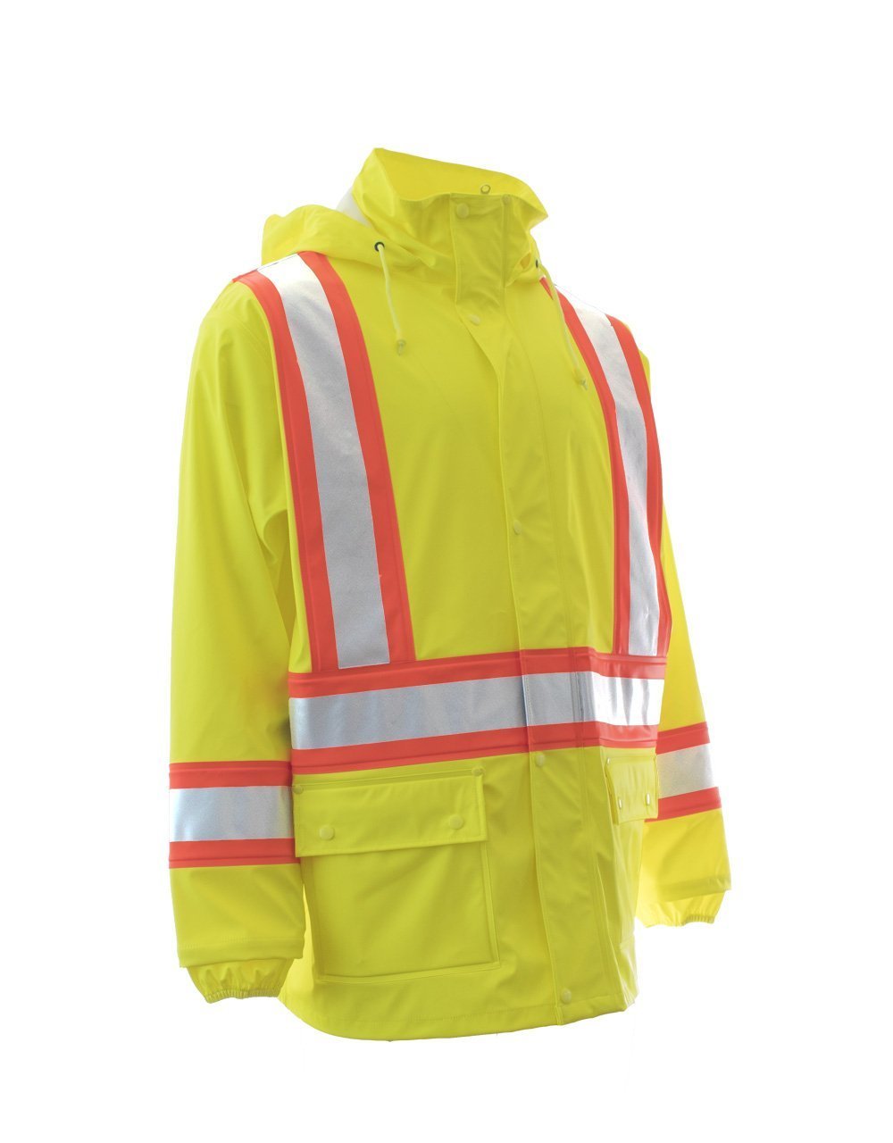 high visibility rain gear Forcefield High Visibility Fire Resistant Rain Jacket, Lime / XL