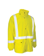 Lightweight Fire Resistant (FR) Hi Vis Safety Rain Jacket