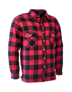 Red Buffalo Plaid Quilted Flannel Shirt - Hi Vis Safety