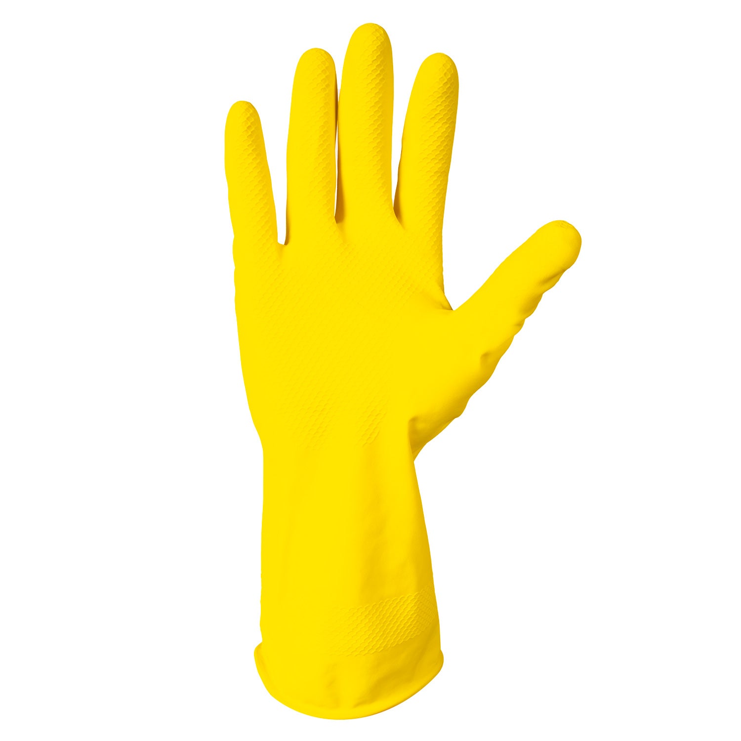 Forcefield Flocklined Latex Dishwashing Style Rubber Gloves