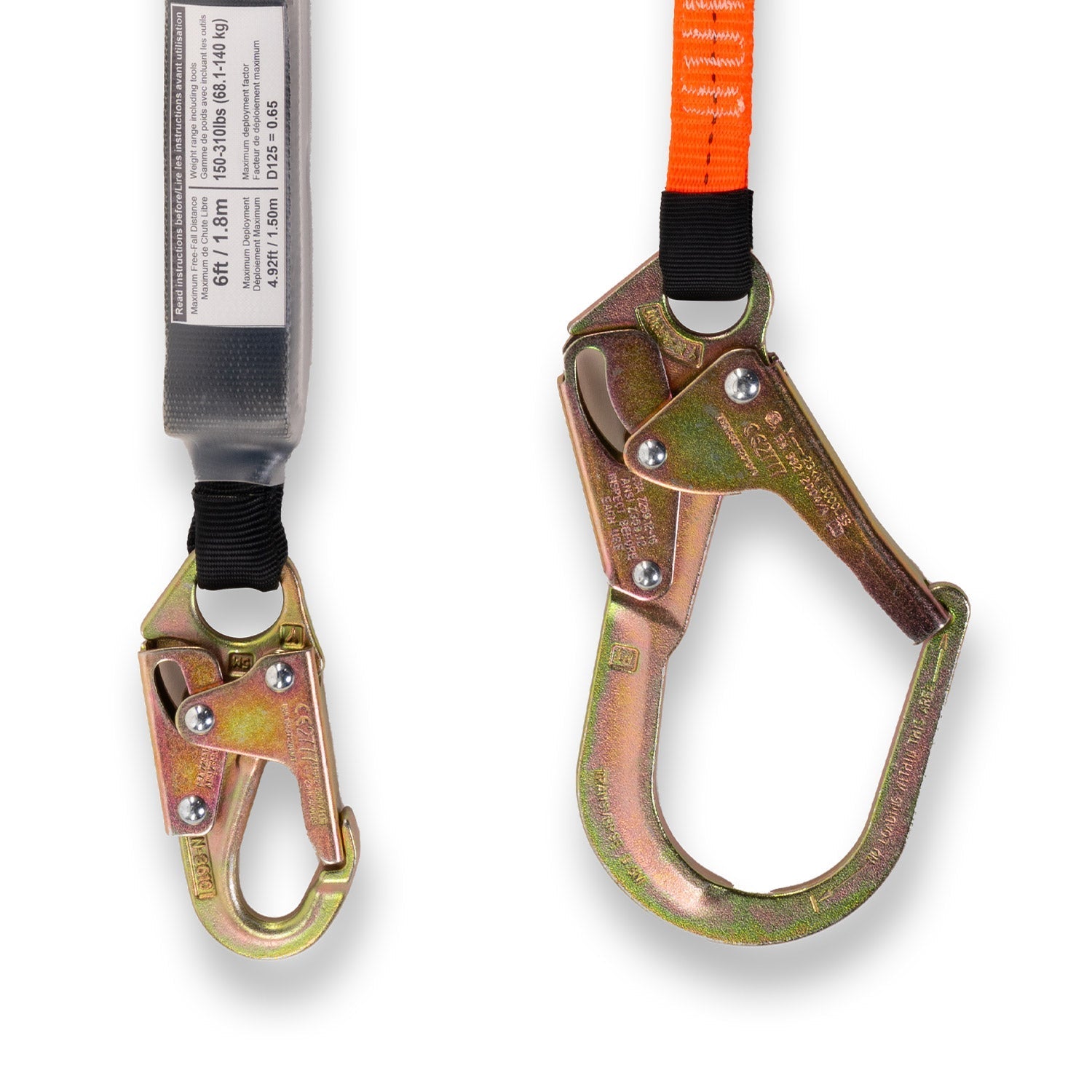 Forcefield 6ft Shock Absorbing Lanyard