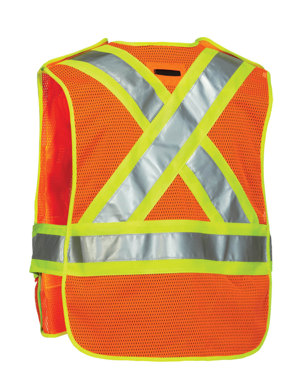 5-Point Tear-away Hi Vis Mesh Traffic Safety Vest, One-Size