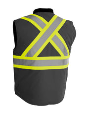 Safety Vest with Hi-Vis Flannel Lining