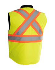 Safety Vest with Hi-Vis Flannel Lining