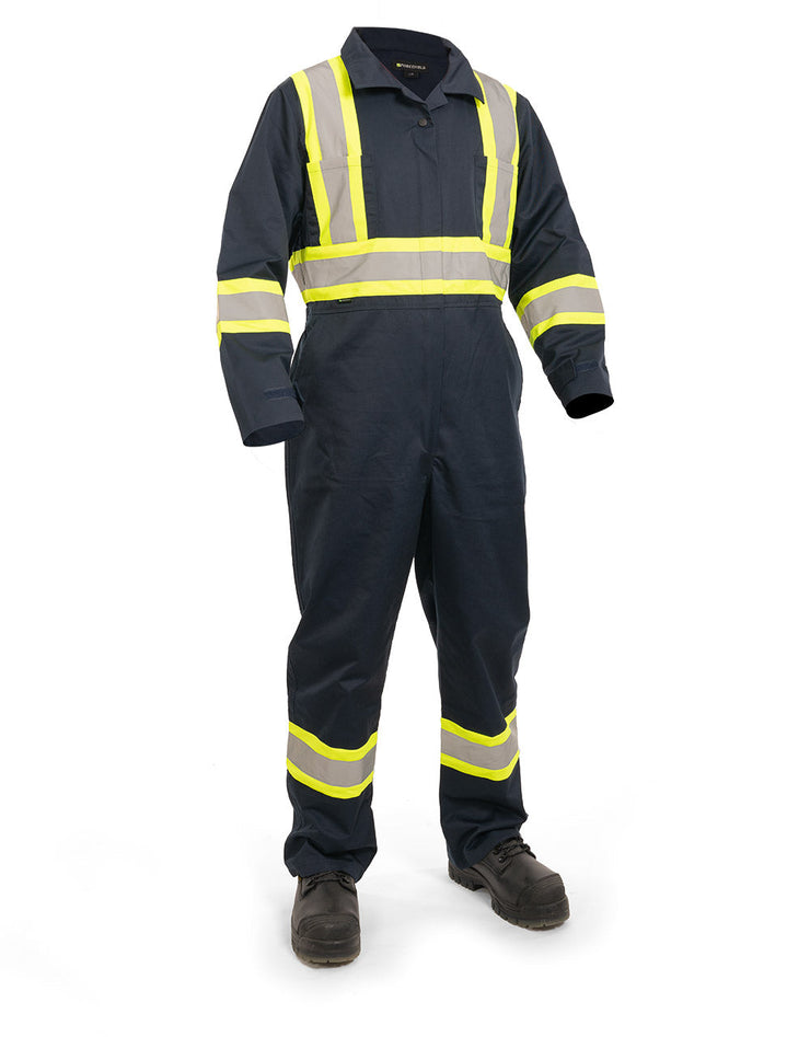 Hi Vis Navy Safety Unlined Coverall